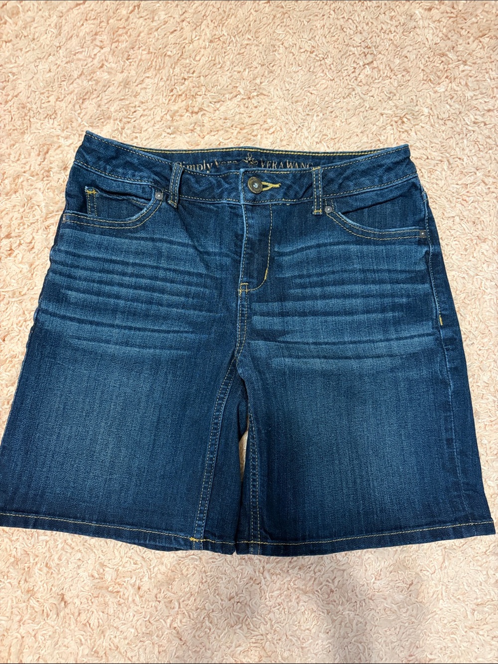 Simply Vera Roll cuff Short Dark Wash size 2